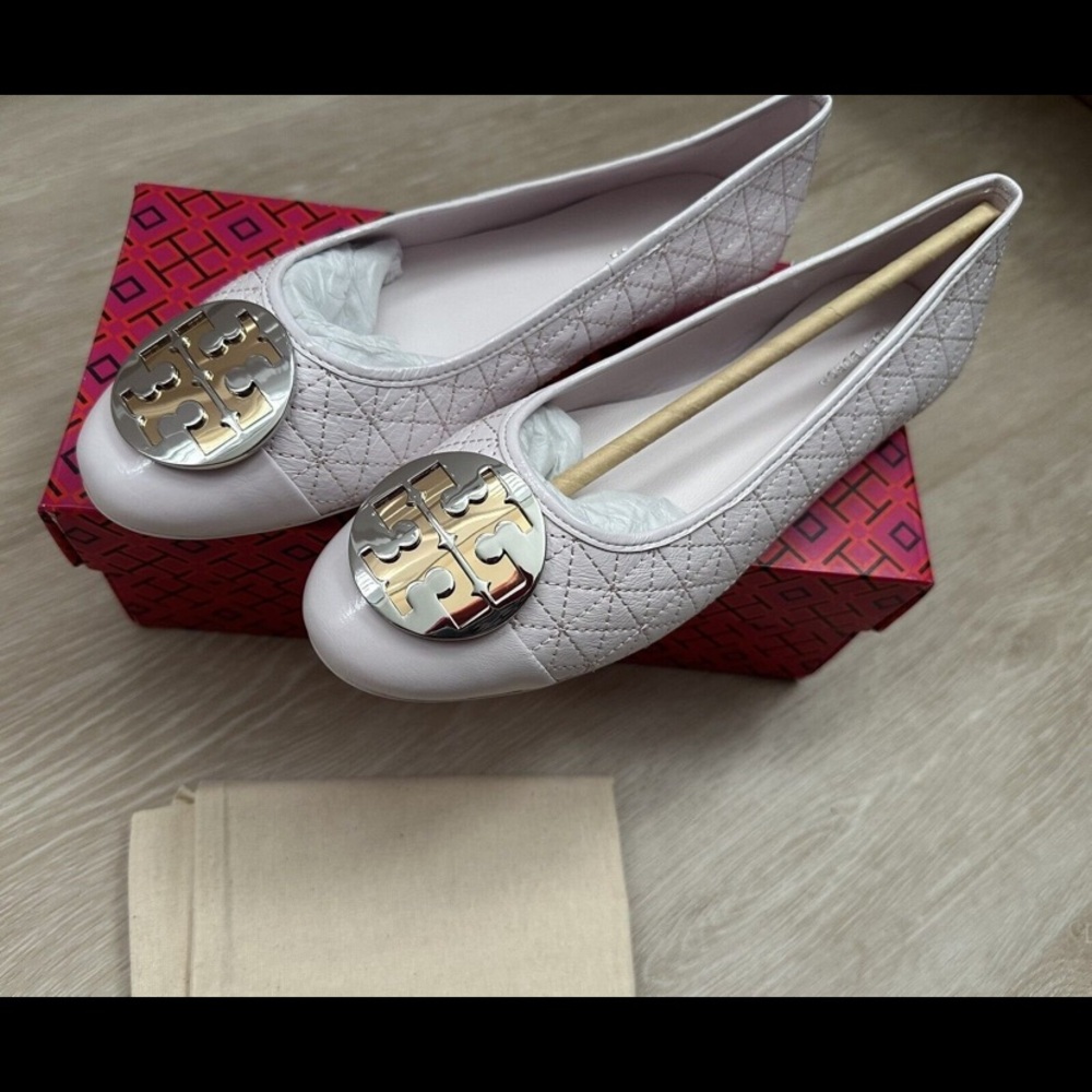 NEW! TORY BURCH Claire Quilted leather Ballet flat shoes women’s Size 9